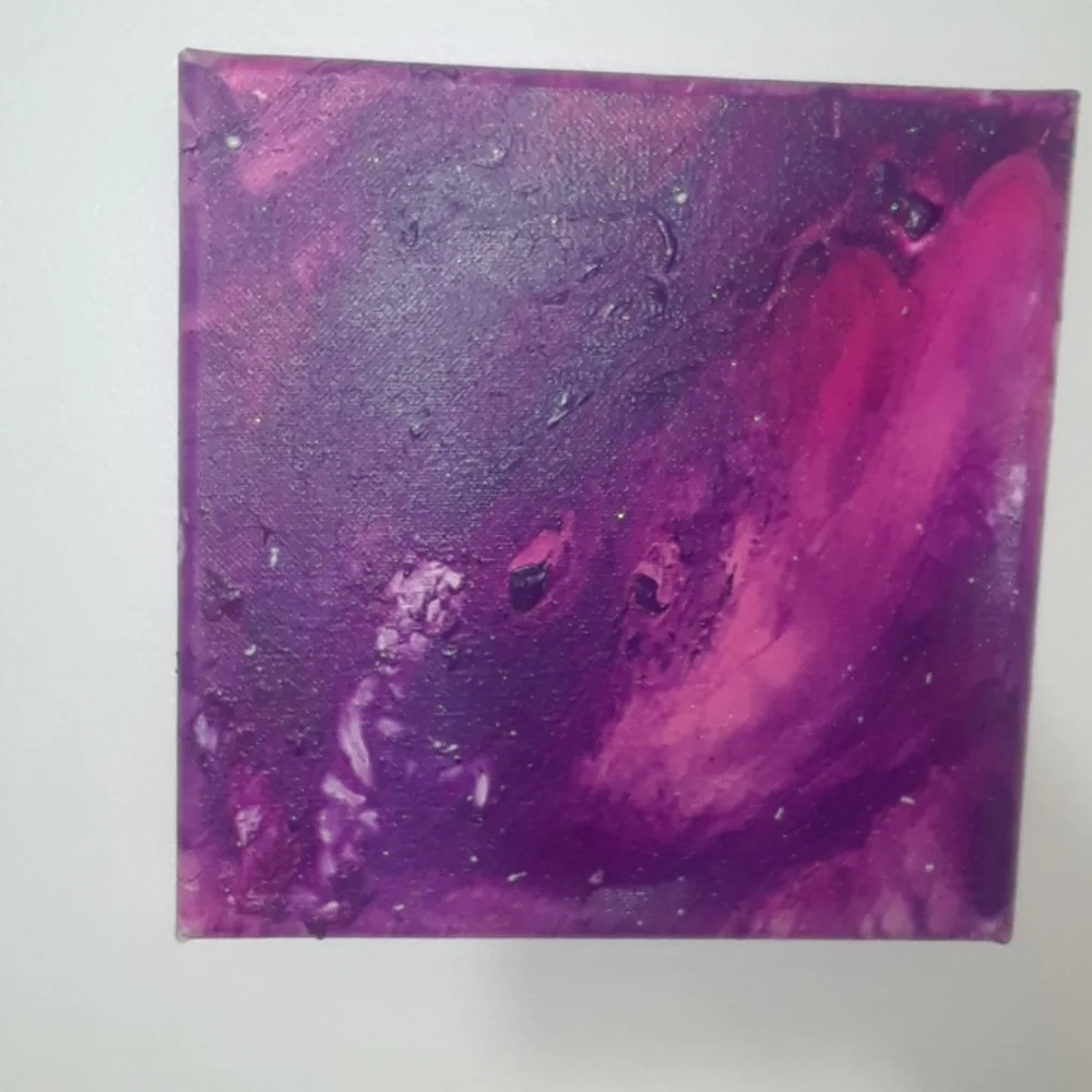 8×8 purple-pink Paint pour painting